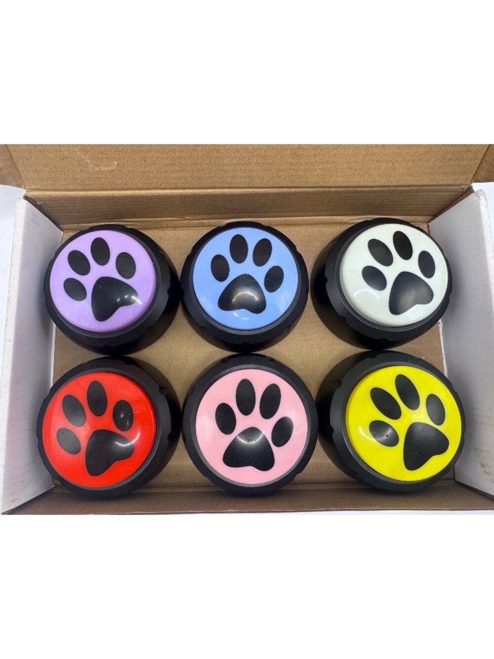 Set 6 Training Buttons Interactive voice Recordable Dog Potty Pet Animal Paw